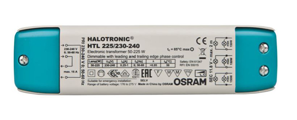 Osram HTL 225 230-240V elektronische halogeen transformator 12V 50-225W
