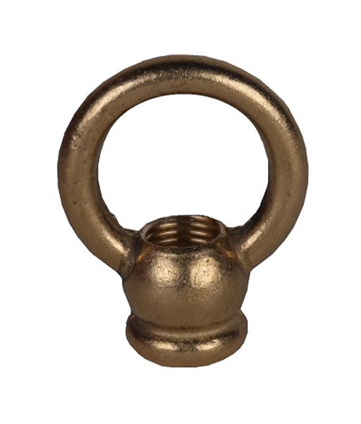 Ringnippel 42mm M13x1 doorlopend gat messing