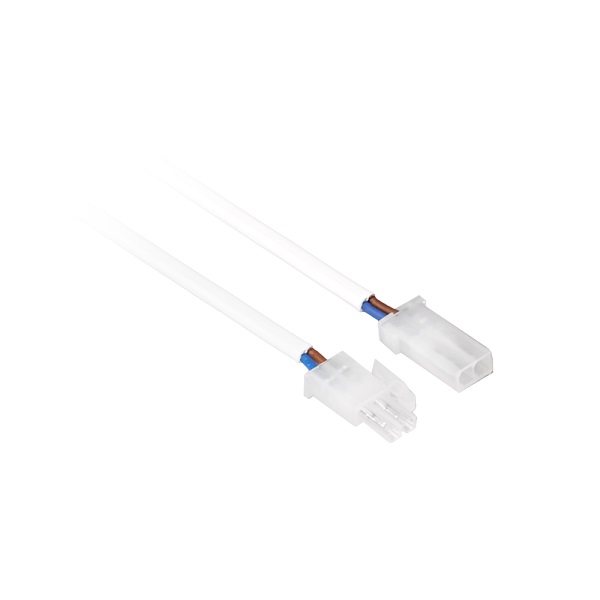 Verlengsnoer 2x0,75mm2 2,0m Mini AMP female en male wit