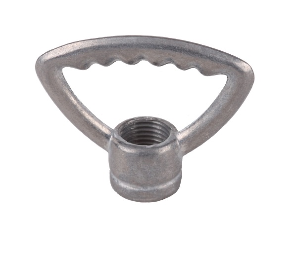 Tandringnippel 42mm M10x1 doorlopend gat zink