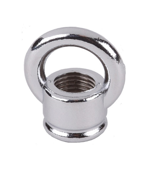 Ringnippel 22mm M10x1 doorlopend gat chroom