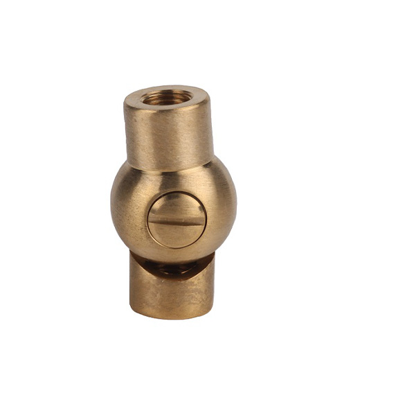 FL kniegewricht M10x1 bi/bi 19mm kogel met sleufschroef messing