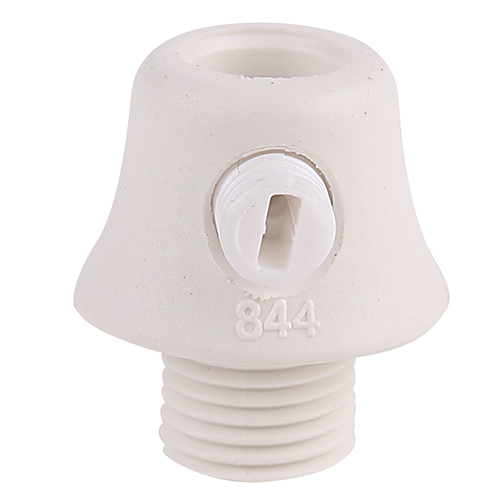 Trekontlasting conisch M10x1 uitwendige schroefdraad, schroefdraadlengte 8mm met zijschroef wit off-white