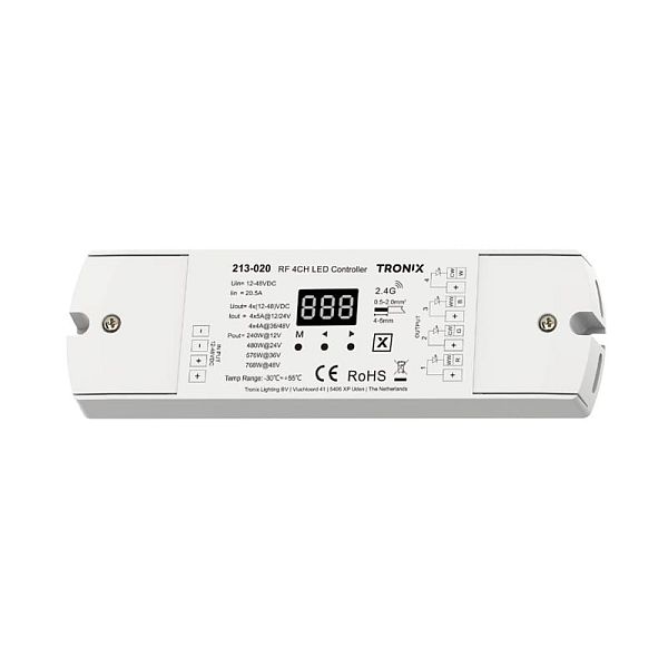 Tronix 213-020 RF controller SC/TW/RGB(W) 12-48V