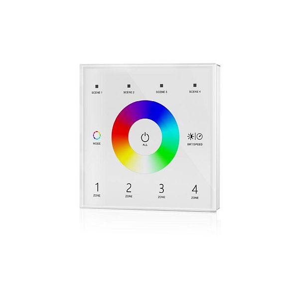 Tronix 213-304 DMX master RGB 4 zones muur touchwiel bediening wit