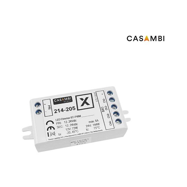 Tronix 214-205 Casambi ontvanger 12-24V 6A TW/RGB/RGBW 1-4 kanalen