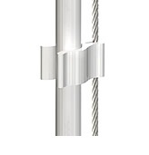 Reutlinger clip klein voor voedingskabel 5,0-8,0mm aan staaldraad van 1,0-2,0mm wit