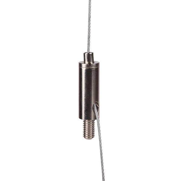 Firstlight Drahtseilhalter nickel M6 Außengewinde Seil Ø 1,0-1,8mm