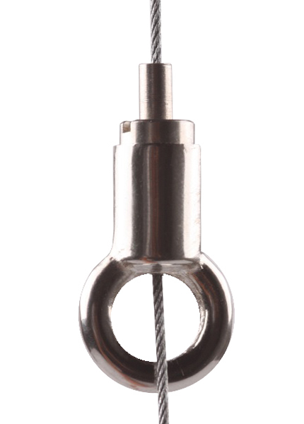 Firstlight Drahtseilhalter nickel mit Öse für Seil Ø 1,2-1,5mm