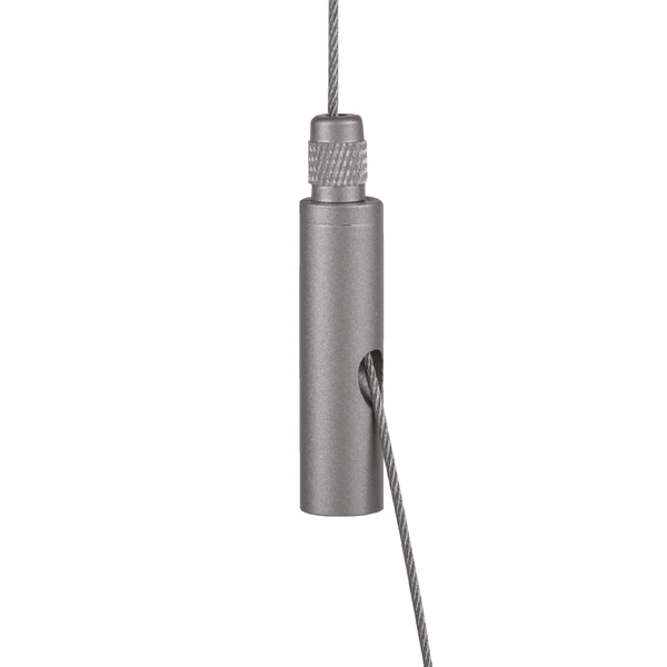 FL Drahtseilhalter silbergrau M6 innen Sicherung Seil Ø 1,0-1,8mm