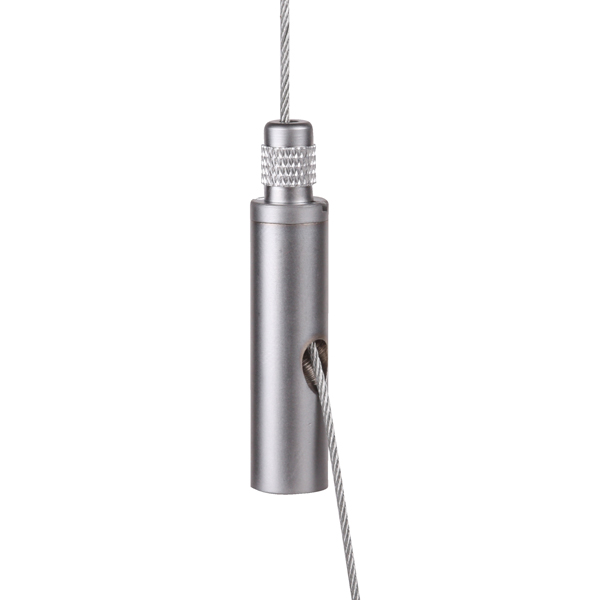 FL Drahtseilhalter chrom matt M6 innen Sicherung Seil Ø 1,0-1,8mm