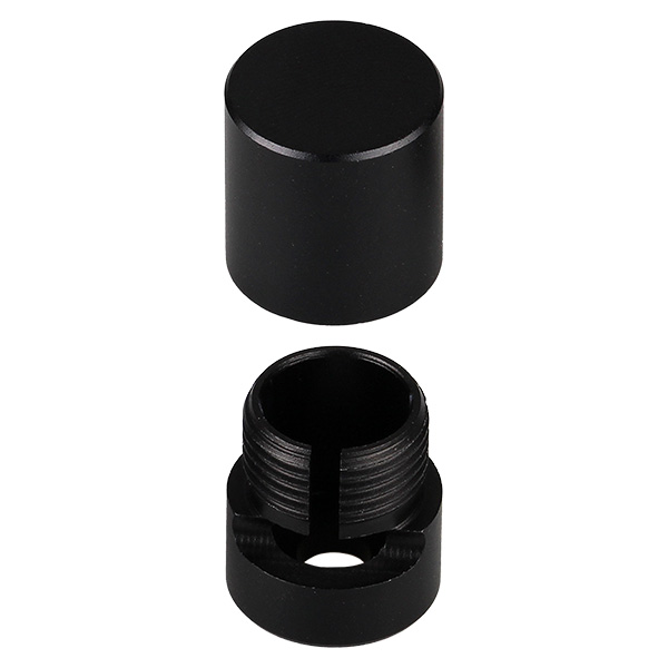 Firstlight Wandhalter schwarz mit Schlitz für Drahtseil Ø 1,5mm