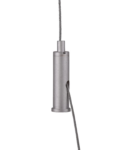 FL Drahtseilhalter silbergrau M6 Innengewinde Flansch Seil Ø 1,0-1,8mm