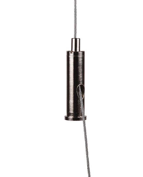 FL Drahtseilhalter nickel M6 Innengewinde Flansch Seil Ø 1,0-1,8mm