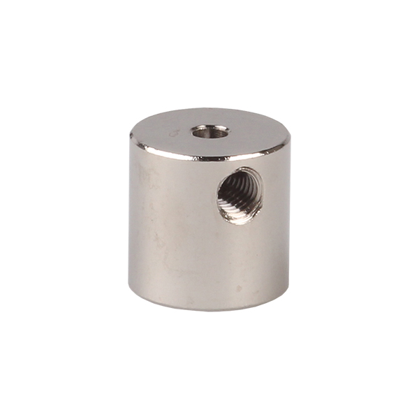 FL schroefkap M10x1 inwendige schroefdraad met gat 2,6mm nikkel