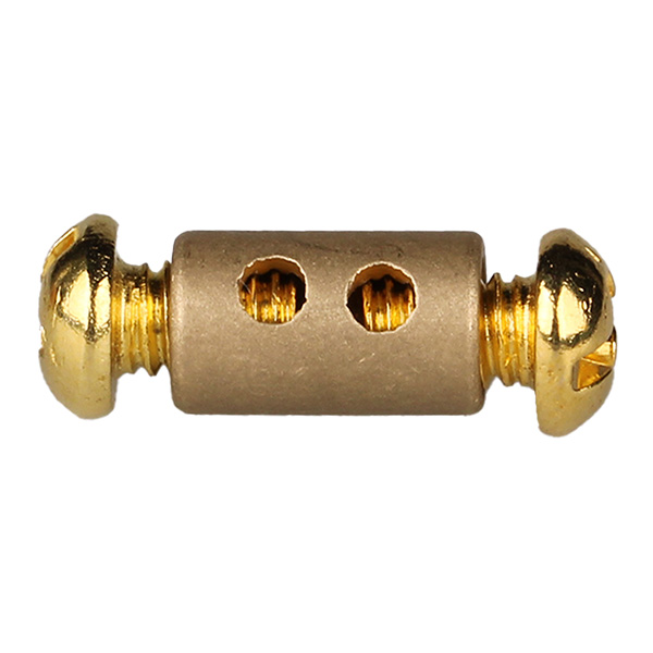 FL messing schroefnippel 2xM4 schroef 2xstaaldraad 1,0- 2,0mm messing
