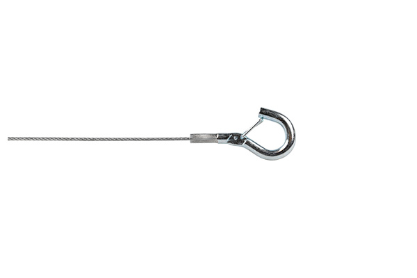 FL staaldraad 1,2mm 7x7 haak en borgveer 1,0m