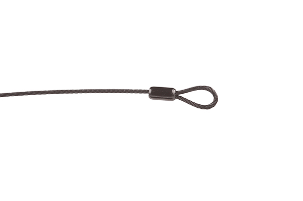 Firstlight staaldraad 2,5mm 7x7 zwart lus 5,0m