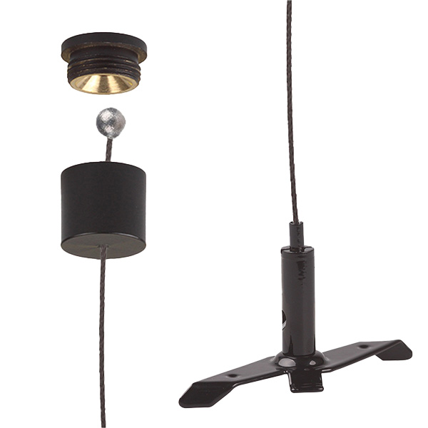 FL set TC 400NL zw/zw plaf.bus zw voor Nordic Light 3f 1,5mm zw 3,0m