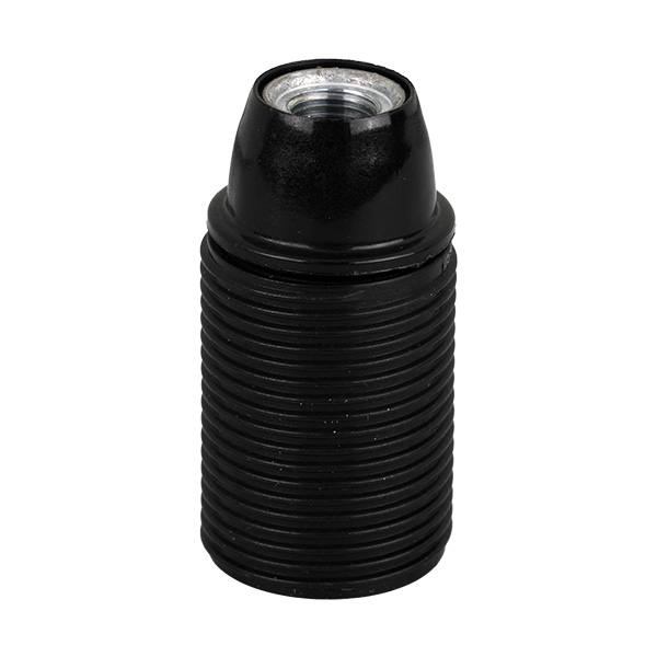 Arditi 043593 lamphouder E14 M10x1 TPL thermoplast gelakt (bakeliet uitstraling) met buitendraad zwart