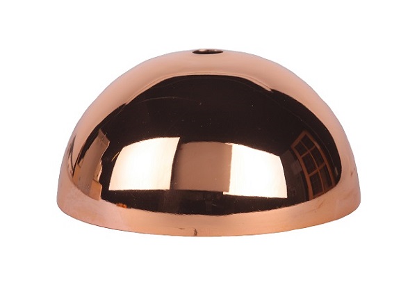 FL plafondkap staal 100x50mm gat 10,3mm koper