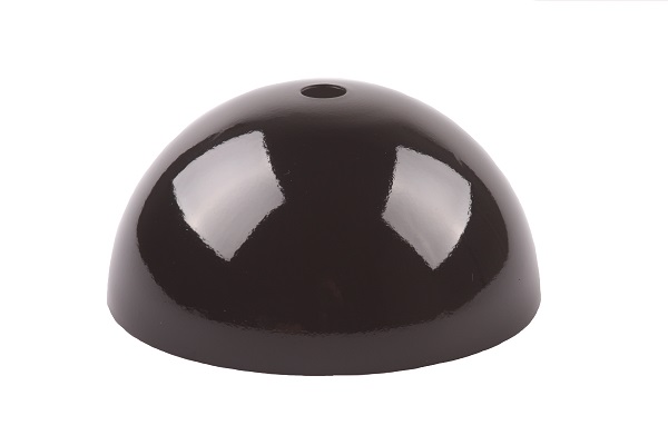 FL plafondkap staal 100x50mm gat 10,3mm zwart glans poedercoating