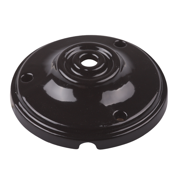 Firstlight plafondkap porselein 104mm gat 10,5mm zwart