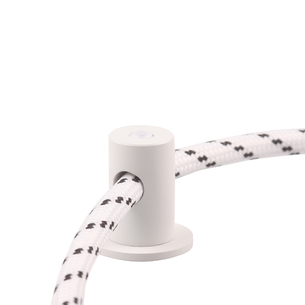 Firstlight messing steun met gat voor stofkabel wit