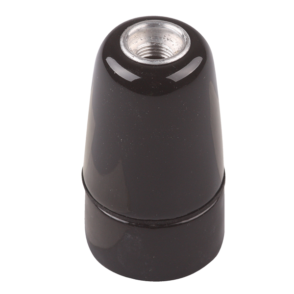 Firstlight lamphouder E14 M10x1 porselein zwart met rubber ring