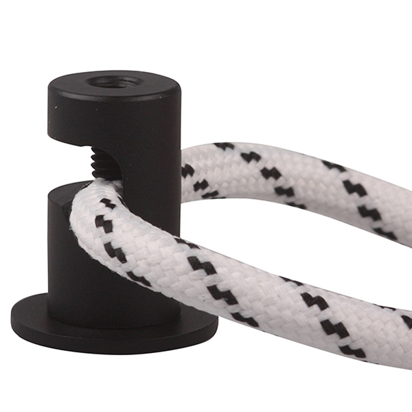 Firstlight messing steun met sleuf voor stofkabel zwart