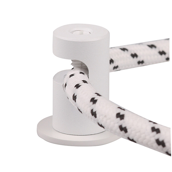 Firstlight messing steun met sleuf voor stofkabel wit