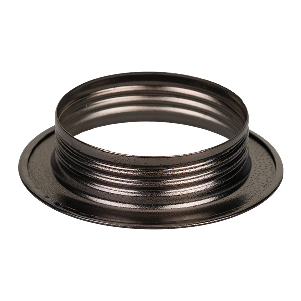 FL schroefring metalen lamphouder E27 57mm hoogte 13mm staalgrijs (gunmetal)