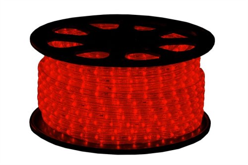 Tronix LED Glamour lichtslang 230V rood rol 50m 2,4W per meter met stekker IP44