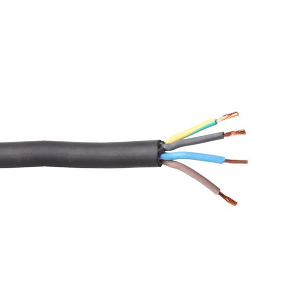 VMvL H05VV-F 4x0,75mm2 rond zwart per rol 100m