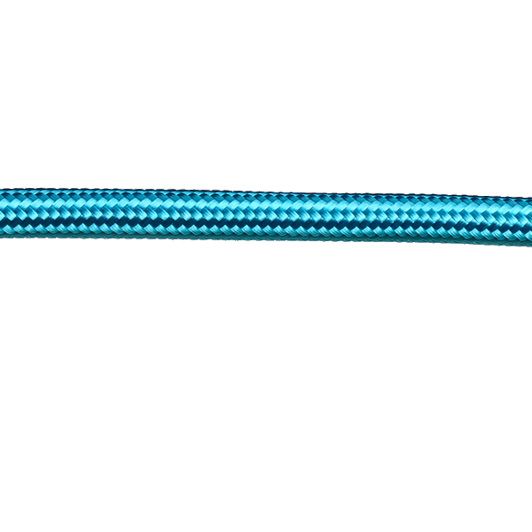 FL stofkabel 2x0,75mm2 glanzend per meter helderblauw