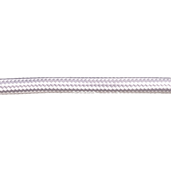 FL stofkabel 2x0,75mm2 glanzend per meter wit