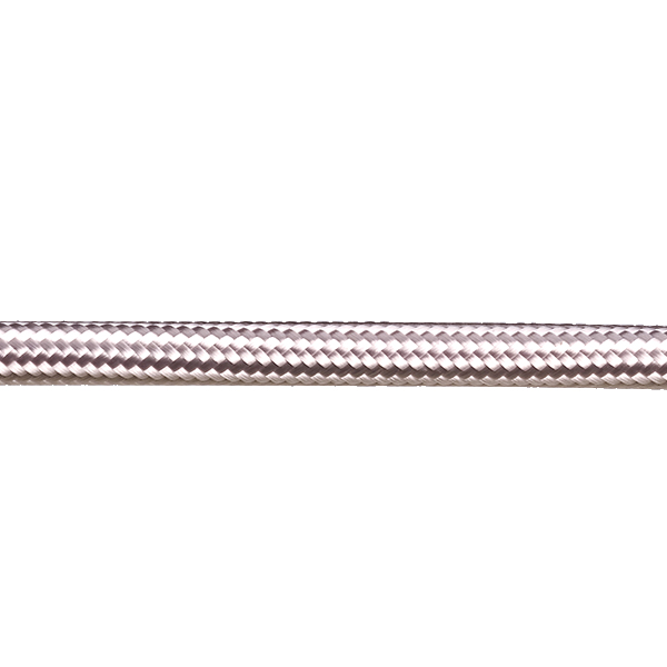 FL stofkabel 2x0,75mm2 glanzend per meter lichtgrijs