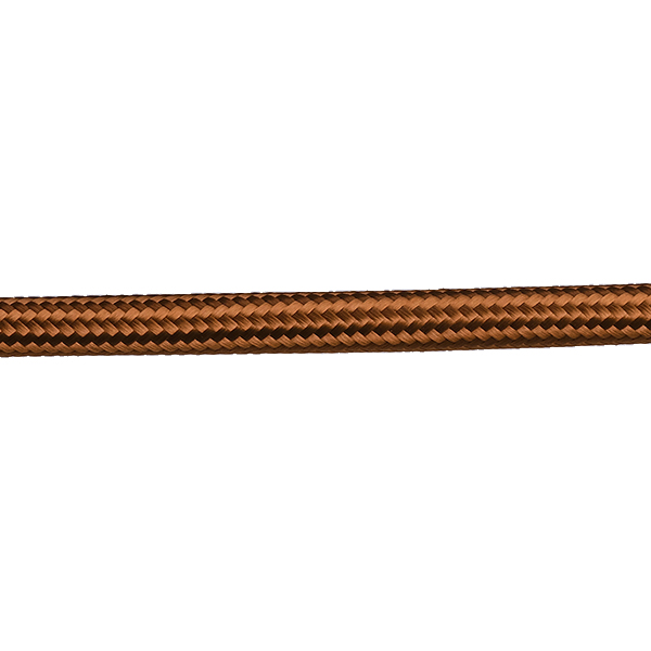 FL stofkabel 2x0,75mm2 glanzend per meter lichtbruin