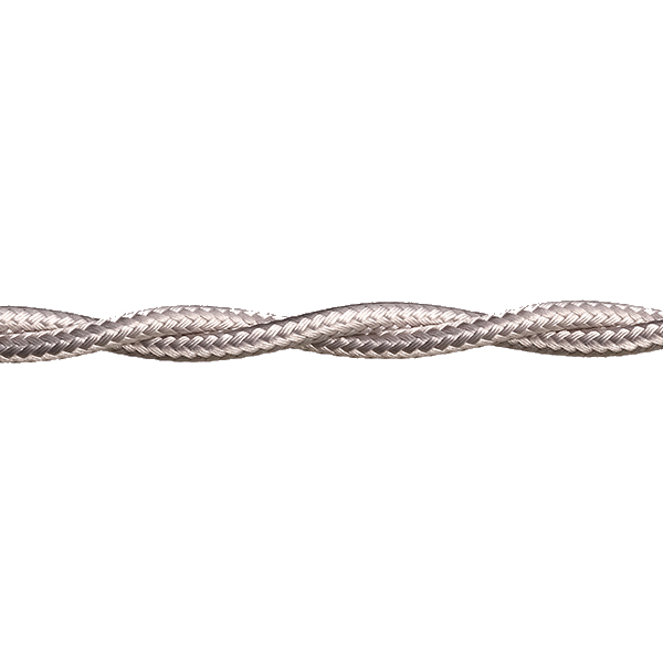 FL stofkabel gedraaid 3x0,75mm2 per rol 50m zilver
