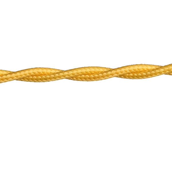 FL stofkabel gedraaid 3x0,75mm2 per rol 50m geel
