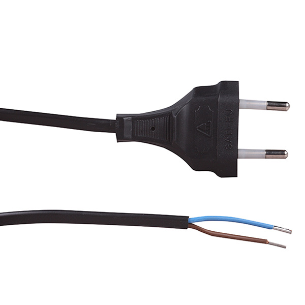 Satiplugs eurosnoer 2x0,75mm2 4,0m zwart