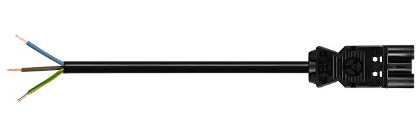 Wieland GST18-3 aansluitsnoer male 4,0m 3x1,5mm2 Cca zwart