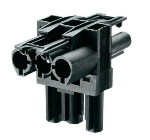 Adels Contact AC 166 GVT T-splitter 1 in 2 uit met vergrendeling voor platte 3 polige connectoren