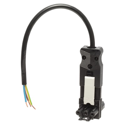 Adels Contact AC166 ALCGS/3-3075 T-splitter 1 in 2 uit met vergrendeling voor platte 3 polige connectoren met aansluitsnoer 3x0,75 0,3m Eca halogeenvrij