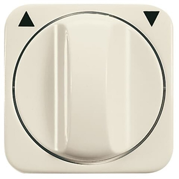 Busch&Jaeger knop+inzetplaat jalouzie schakelaar draai creme