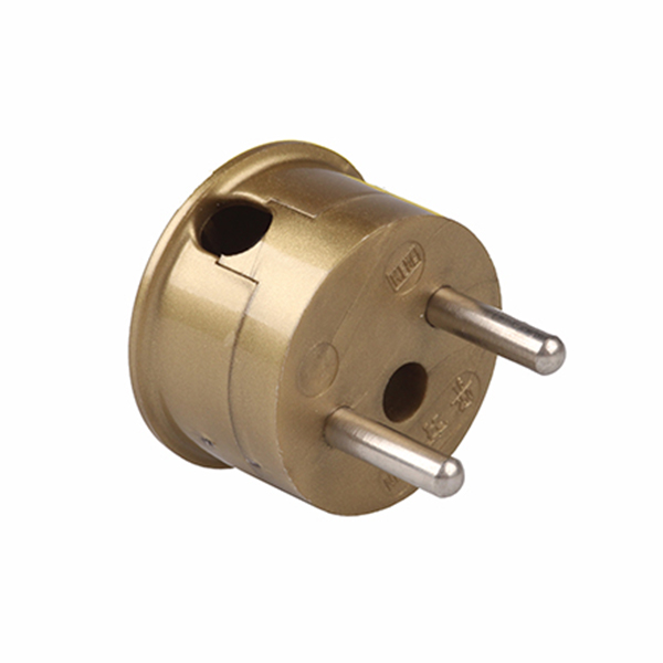 Kaiser stekker met zij invoer haaks zonder randaarde goud