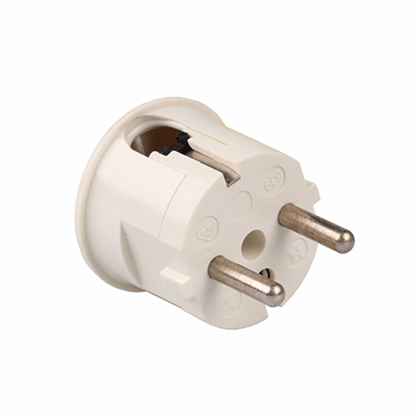 Kaiser stekker met zij invoer haaks duroplast PEN randaarde cremewit (bakeliet look)