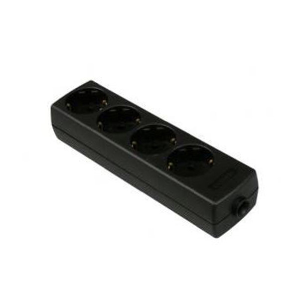 Kaiser tafeldoos 4 voudig thermoplast met randaarde zwart zonder snoer