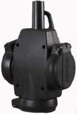 ABL rubber 3v verdeelblok hangoog zwart