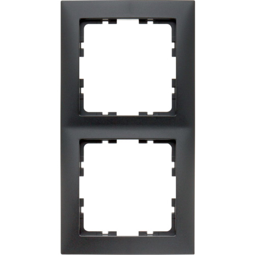 Berker S1 afdekraam 2 voudig antraciet RAL 7021 mat